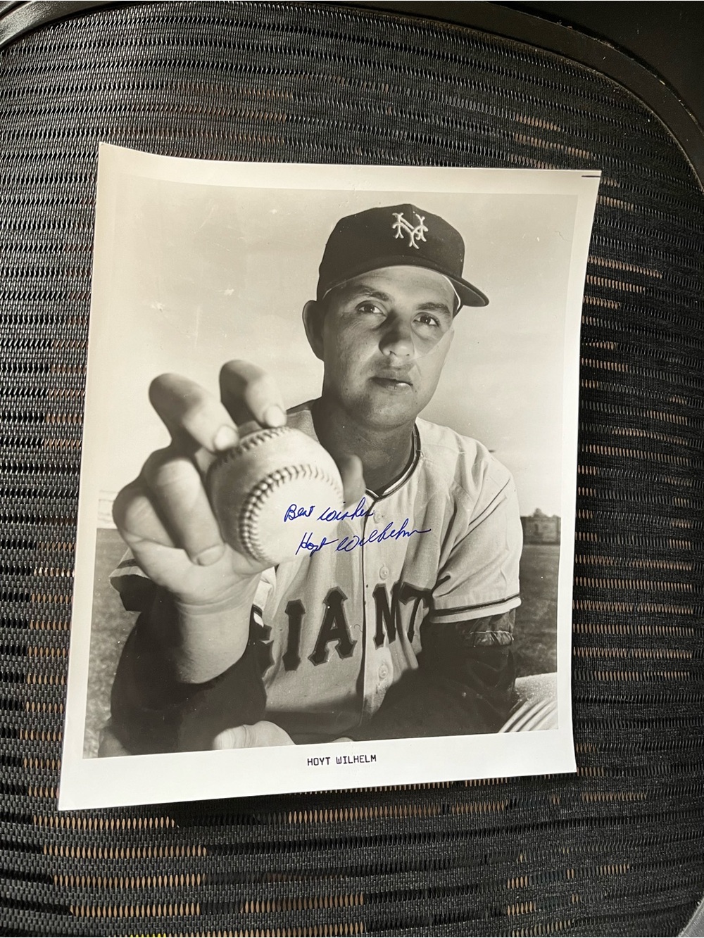 Hoyt Wilhelm signed photo